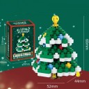 Set de Crăciun 6 x 5,2 x 4,4 cm Mini Brad de Crăciun cu stea galbenă și decorațiuni colorate Detaliu decorativ festiv pentru expunere 2