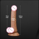 Set de curea cu dildo realist din silicon mărimea S cu testicule și ventuză din ham de piele reglabil design confortabil ambalaj discret 9