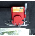 Set de două suporturi auto pentru ochelari, carduri, bilete și pix cu prindere magnetică, plastic rezistent și piele artificială 5