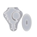 Set de forme din silicon pentru realizarea decorațiunilor de Crăciun Copac cu stea și suport Formă pentru turnare rășină epoxidică 2