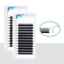 Set de gene false individuale în formă de W Gene adezive de calitate D 0,07 mm Gene false negre cu aspect natural 2