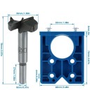 Set de ghidare pentru găurire pentru balamale ascunse de 35 mm cu burghiu precis și cheie hexagonală 2