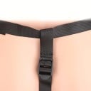 Set de ham cu curele din piele artificială premium cu vibrator din silicon în formă de penis de 12,5 cm, potrivire fermă, bretele reglabile, ambalaj 6