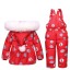 Set de iarna fetita cu buline - Jacheta si pantaloni J2505 1