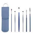 Set de instrumente de curățare a urechilor, 6 bucăți, cu carcasă, răzuitoare multifuncționale din oțel inoxidabil, îndepărtarea cerii, instrumente de igienă casnică 6