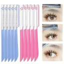 Set de lame pentru îngrijirea sprâncenelor 5 buc precise tăietoare 13 cm cu capac de protecție pentru conturarea sprâncenelor și a firelor fine 5