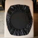 Set de lenjerie de pat cu suprafață din satin Foaie cu elastic 140 x 200 cm + 2x husă de pernă 50 x 75 cm Lucioasă și netedă 4