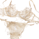 Set de lenjerie intimă din dantelă pentru femei cu broderie, sutien și chiloți din poliester și elastan pentru uz cotidian 3