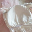Set de lenjerie intimă pentru femei cu motiv de pisică, sutien bandeau cu decupaj și chiloți cu lăbuță, mărime universală 4