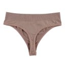 Set de lenjerie intimă pentru femei cu sutien din material ribbed fără arcuri cu decolteu în V și cu pernuțe detașabile și tanga 12