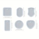 Set de mini forme din silicon pentru rezină Forme Rotunde, Pătrate, Ovale și Alte Forme 2