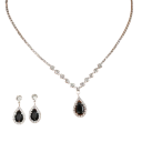 Set de modă pentru femei cu pandantiv în formă de picătură 38+16 cm cercei 2,7 cm bijuterii elegante pentru nunți, banchete și ocazii 7
