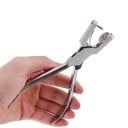 Set de perforatoare pentru dentiști cu geantă din piele și clești instrumente ortodontice din oțel inoxidabil cu clips pentru barieră și perforator 5