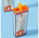 Set de periuțe interdentare 60 buc 2în1 periuță și cârlig realizare din plastic cutie portocalie pentru curățarea zilnică a dinților 4