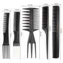 Set de piepteni de coafură, 10 bucăți, piepteni antistatici din plastic, piepteni pentru descurcarea părului, instrumente profesionale de coafură 2