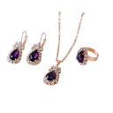 Set de regalo para mujer collar, pendientes y anillo V188 5