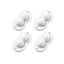 Set de roti pivotante cu mecanism cu bile 53×30 mm, 4 bucăți în set, finisaj alb pentru deplasarea ușoară a mobilierului și construcțiilor 1