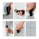 Set de scule de etanșare 9,5 x 6,5 cm Mistrie și racletă pentru silicon și poliuretan Chituire plăci ceramice Lemn Cărămizi Margini și adâncituri Renovare 6