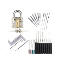 Set de scule de lăcătușerie 5 în 1, 15 piese, scule manuale din oțel inoxidabil, pentru scoaterea cheilor sparte, set de antrenament pentru scobitori de lacăte 1