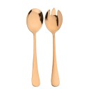 Set de servire pentru salate din oțel inoxidabil Lingură și furculiță de servire Stil european Tacâmuri pentru salate Set de ustensile de bucătărie 7