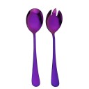 Set de servire pentru salate din oțel inoxidabil Lingură și furculiță de servire Stil european Tacâmuri pentru salate Set de ustensile de bucătărie 3