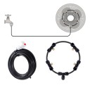 Set de sistem de răcire prin ceață cu 4 duze și furtun de 3 m din plastic și bronz cu filet interior de 1/2 inch pentru răcirea exterioară 3
