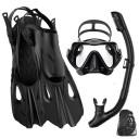 Set de snorkeling L/XL Palmes de natation 42-47 18 x 41,5 cm Masque de plongée et tuba Équipement pour la natation récréative et l'exploration sous-marine 1