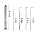 Set de sulă pentru piele cu 5 ace din oțel inoxidabil. Instrument manual pentru repararea încălțămintei, a pielii și a tapițeriei. Ace de până la 7,8 cm lungime. 4