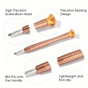 Set de șurubelnițe de precizie în carcasă de piele 24 de biți + mâner din aluminiu Unelte compacte pentru repararea ceasurilor și a electronicelor fine 4