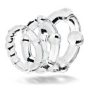 Set de tres anillos de estrangulamiento de silicona con diferentes tamaños y bolas estimulantes Embalaje discreto 8