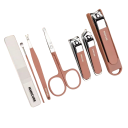 Set de unghii pentru manichiură 7 piese Foarfecă pentru unghii și cuticule Pilă Tăietor Instrumente pentru îngrijirea unghiilor de la mâini și picioare 11 x 11 x 3 cm 2