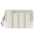 Set de voyage de flacons en plastique de différents volumes 100 ml 80 ml 50 ml 15 ml plastique transparent trousse d'organisation des liquides 4