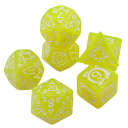 Set de zaruri 7 buc Multe fețe Acrilice Fantasy cu efect de marmură pentru jocuri de masă Dungeons & Dragons joc de rol și jocuri de aventură 9