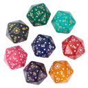 Set de zaruri 7 bucăți din plastic cu motiv de stele colorate RPG Dungeons & Dragons fantasy zaruri multi-fațetate 2