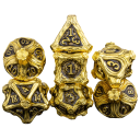 Set de zaruri rustice 7 bucăți Motiv natural de fantezie cu triburi și rădăcini RPG pentru jocuri de masă 6