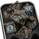 Set de zaruri rustice 7 bucăți Motiv natural de fantezie cu triburi și rădăcini RPG pentru jocuri de masă 4