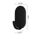 Set di 10 ganci adesivi da parete 5 x 3,2 x 2,1 cm Acciaio al carbonio Capacità Ganci per asciugamani Chiavi Cucina Bagno Senza forature 4