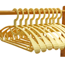 Set di 10 grucce in plastica con finitura antiscivolo Spalle larghe Grucce per abiti, giacche e cappotti Organizzazione dell'armadio 3