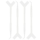 Set di 10 pezzi di applicatori in plastica per ciglia 11,5 x 3 cm Forma a Y Bastoncini riutilizzabili Pettine per sollevamento ciglia Strumento per trucco 4