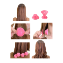 Set di 10 pezzi di bigodini in silicone senza calore per capelli Onde casuali Strumenti modellabili flessibili Due dimensioni Per tutte le lunghezze di capelli 3
