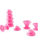 Set di 10 pezzi di bigodini in silicone senza calore per capelli Onde casuali Strumenti modellabili flessibili Due dimensioni Per tutte le lunghezze di capelli 6