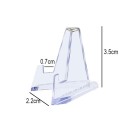 Set di 10 supporti acrilici per oggetti dimensione S 2,2 x 0,7 x 3,5 cm supporto trasparente per decorazioni e esposizione 3