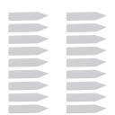 Set di 100 etichette in plastica per piante 5 cm Etichette bianche per vasi e aiuole Etichette descrittive impermeabili 2