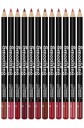 Set di 12 matite contorno labbra 0,85 g Vari colori Resistente all'acqua per una definizione precisa delle labbra 1