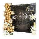Set di 12 pannelli a parete in paillettes scintillanti 30x30 cm Nero Argento Oro Sfondo decorativo per matrimoni compleanni feste e decorazioni natalizie 4