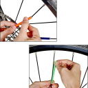 Set di 12 pezzi di tubi riflettenti autoadesivi per ruote 70x5 mm Elementi di sicurezza per raggi di biciclette Mountain bike Ciclismo 14