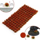 Set di 120 pezzi Ciuffi d'erba 6 mm x 8 mm Mini ciuffi d'erba decorazione in plastica per diorama paesaggio in miniatura 3