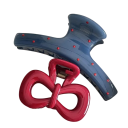 Set di 2 fermagli decorativi per capelli 8–12 cm Fermaglio ad arco a pois e fiocco rosso Fermaglio elegante per acconciatura fissa 5