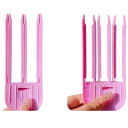 Set di 2 fermagli voluminosi da 15 cm per capelli voluminosi dalle radici Fermaglio con 3 denti e 6 denti Bigodini per capelli per donne Aumento del volume dell'acconciatura 4