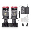 Set di 2 lampadine LED auto Y7D H4/9003/HB2 Hi/Lo Mini lente proiettore 3,8 cm 6000 K Luce bianca 12 fino a 24 V Per fari auto 3